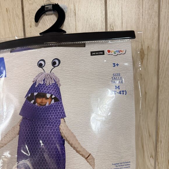 Disguise Girls' Monsters, Inc. Deluxe Boo Monster Tunic Costume - Size 3T-4T - Picture 2 of 3